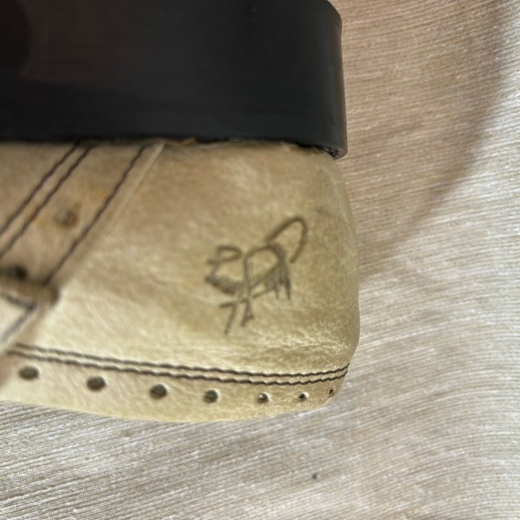 JOHN FLUEVOG Sz 5 Person Mary Jane Buckle Closure pale Yellow Green Shoes FLAWS - Picture 5 of 10